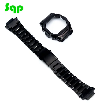 

Sqp Black Set Upgrade Watch Modification Watchband Bezel/Case DW5600 5030 GW-M5610 Metal 316L Stainless Steel Strap Belt