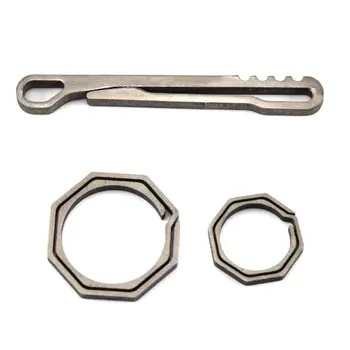 

Multifunction Titanium Ti Clip Multi Buckle Keyring Bottle Camp 1pc Outdoor EDC Opener Belt Ring Hike Keychain Key TC4 M3K5