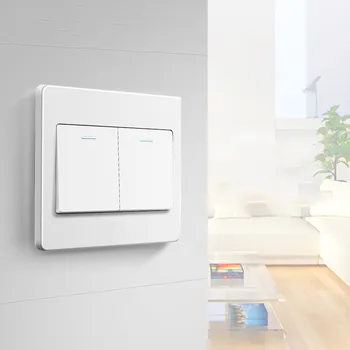 

Switch socket two-open switch double control panel wall