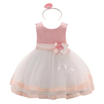 

New Princess Baby Dress for Girl Baptism Christening 1st Birthday Party Newborn Gift Flower Infant Tutu Girls Gown