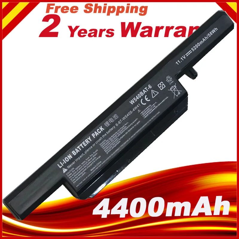 

Laptop Battery 6-87-W540S-4U4 6-87-W540S-4W41 W540BAT-6 FOR CLEVO W155U W540EU W545EU Free shipping