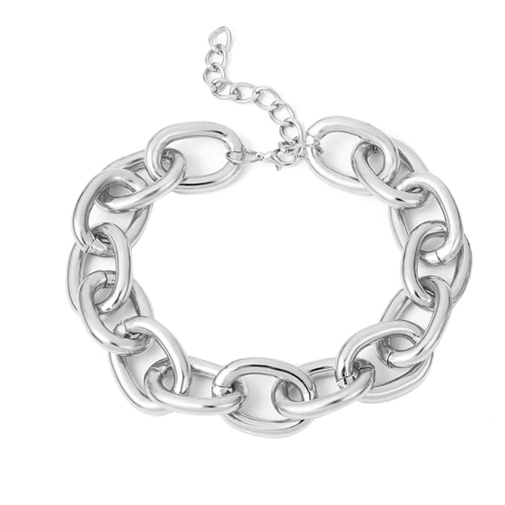 

Vintage Jewelry Exaggerated Punk Metal Item Necklace Female Simple Chain Geometric Personality Necklace