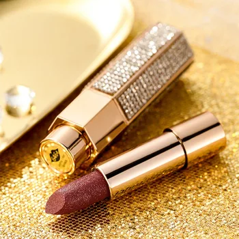

Diamond Lipstick Waterproof Non-stick Cup Long-lasting Shiny Easy To Color Lipstick Makeup