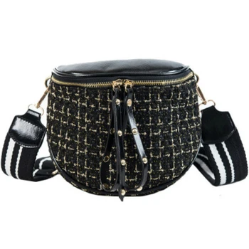 

Small Wool Crossbody Bags for Women New Luxury Female Shoulder Messenger Bags Designer Leather Ladies' Travel Purse And Handbags