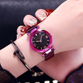

Clock Women Watch Watches Orologio Donna Relogios Luxury Sta-rry Sky Watch Magnetic Band Women Quartz Wristwatch Ladies Watches