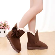 Ботинки; женские зимние ботинки; Теплая обувь с бантом; женская обувь на плоской подошве; зимние женские ботинки; обувь осень-зима; модные ботинки на плоской подошве