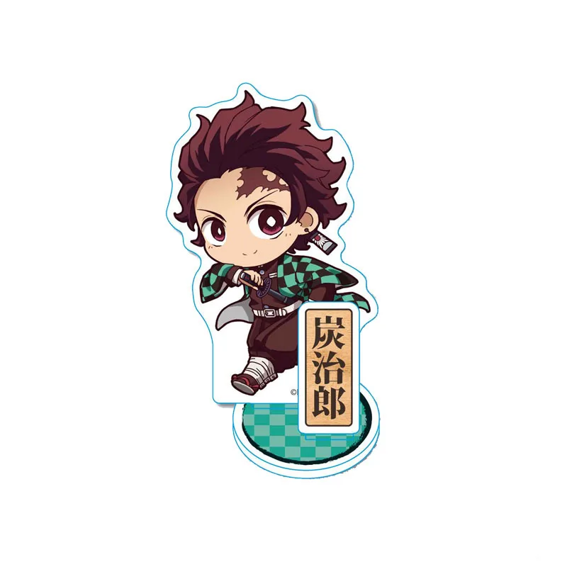 Аниме Demon Slayer: Kimetsu no Yaiba акриловая демонстрационная пластина Tanjirou стенд фигурка модель - Цвет: бледный розовато-серый