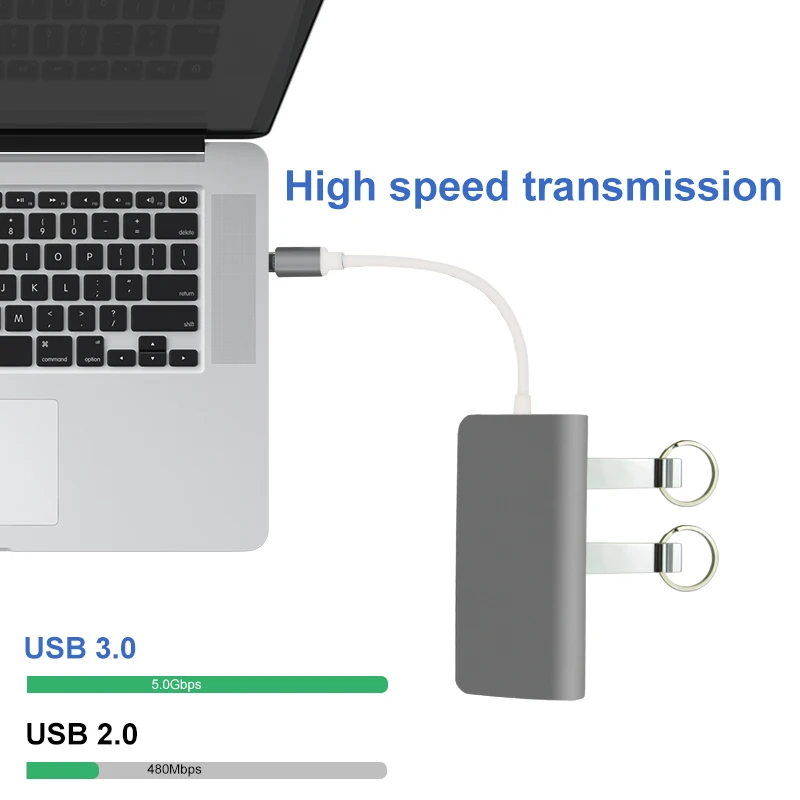 Адаптер usb хаб 3 0 типа c разветвитель компьютерные аксессуары мульти порт адаптер