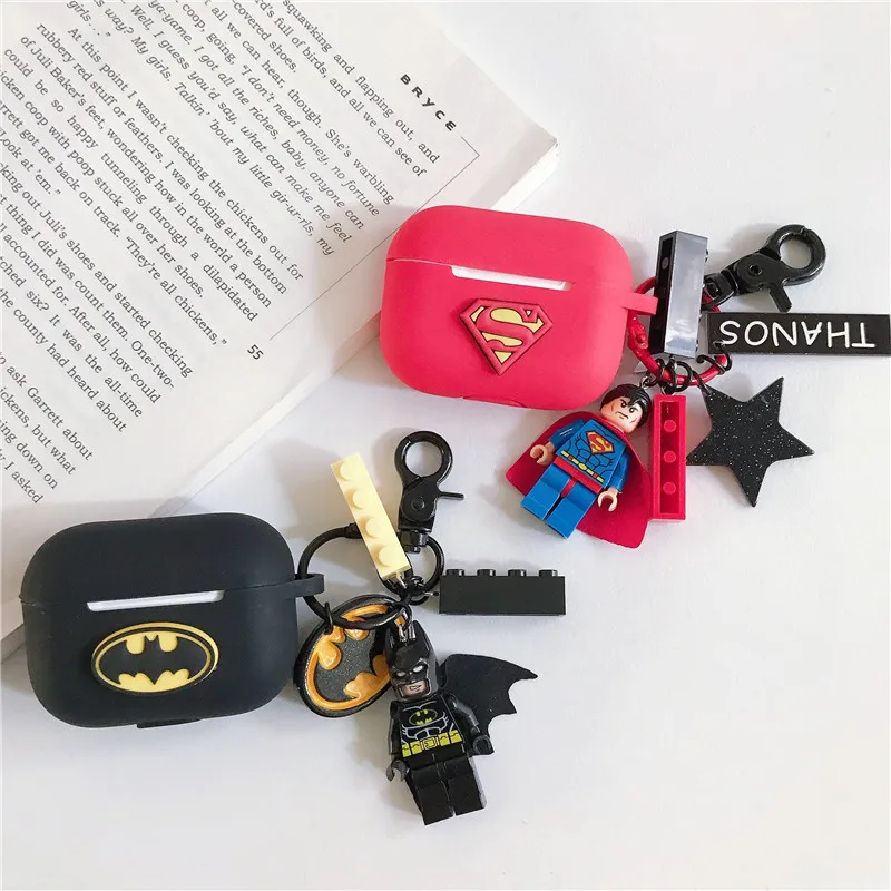 Милый чехол для наушников для AirPods Pro Marvel Hero, Бэтмен, капитан, беспроводные наушники, чехол, АНТИШОК для Apple Airpods 3, аксессуары