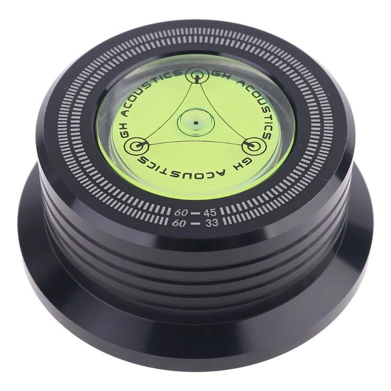 Universal 60Hz LP Vinyl Record Player Disc Turntable Stabilizer with Level Aluminum Alloy Weight Clamp Disc Stabilizer Record Weight Stabilizer for Vinyl LP Turntable Record Player Disc LP Vinyl Disc