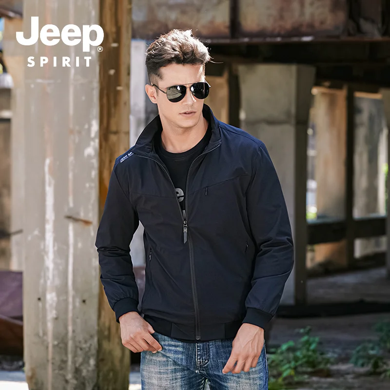 JEEP SPIRIT/Брендовое осеннее пальто для мужчин; Повседневная сетчатая юбка с воротником-стойкой; быстросохнущая военная куртка; мужская куртка; большие размеры; M-4XL; Hombre