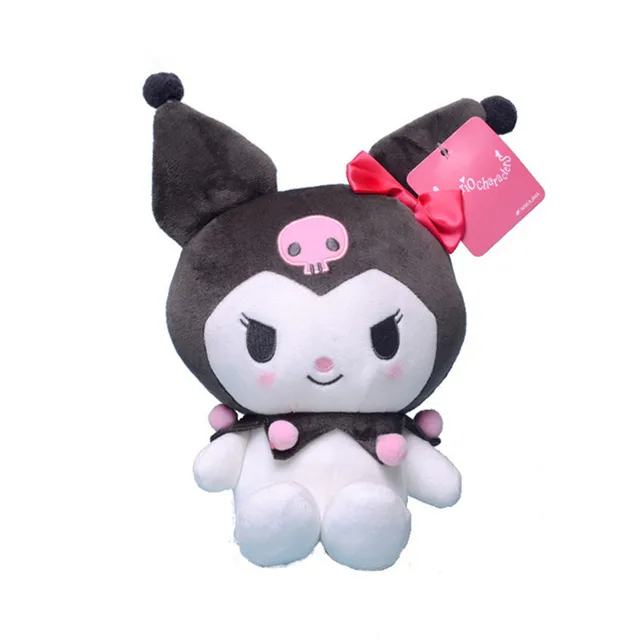 20Cm Kawaii Sanrio Plush Kuromi Plushie Free Shipping Room Decor Cute Cartoon Stuffed Animals Soft Toy Gifts for Children