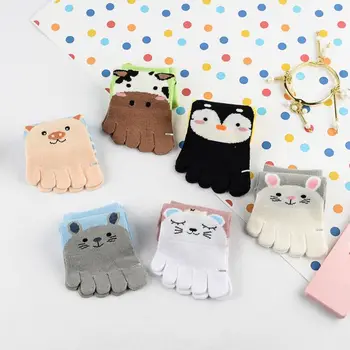 

Children 5-toe Socks Cotton Medium Tube Cartoon Baby Kids Thin Split Toe Sock U50F