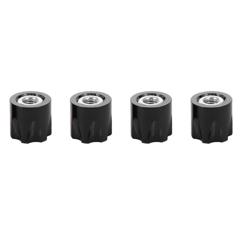 

4PCS Aluminium RC Car Wheel Rim Center Cap M4 Nut for 1/10 RC Crawler Traxxas TRX4 Axial SCX10 90046 D90 (black)
