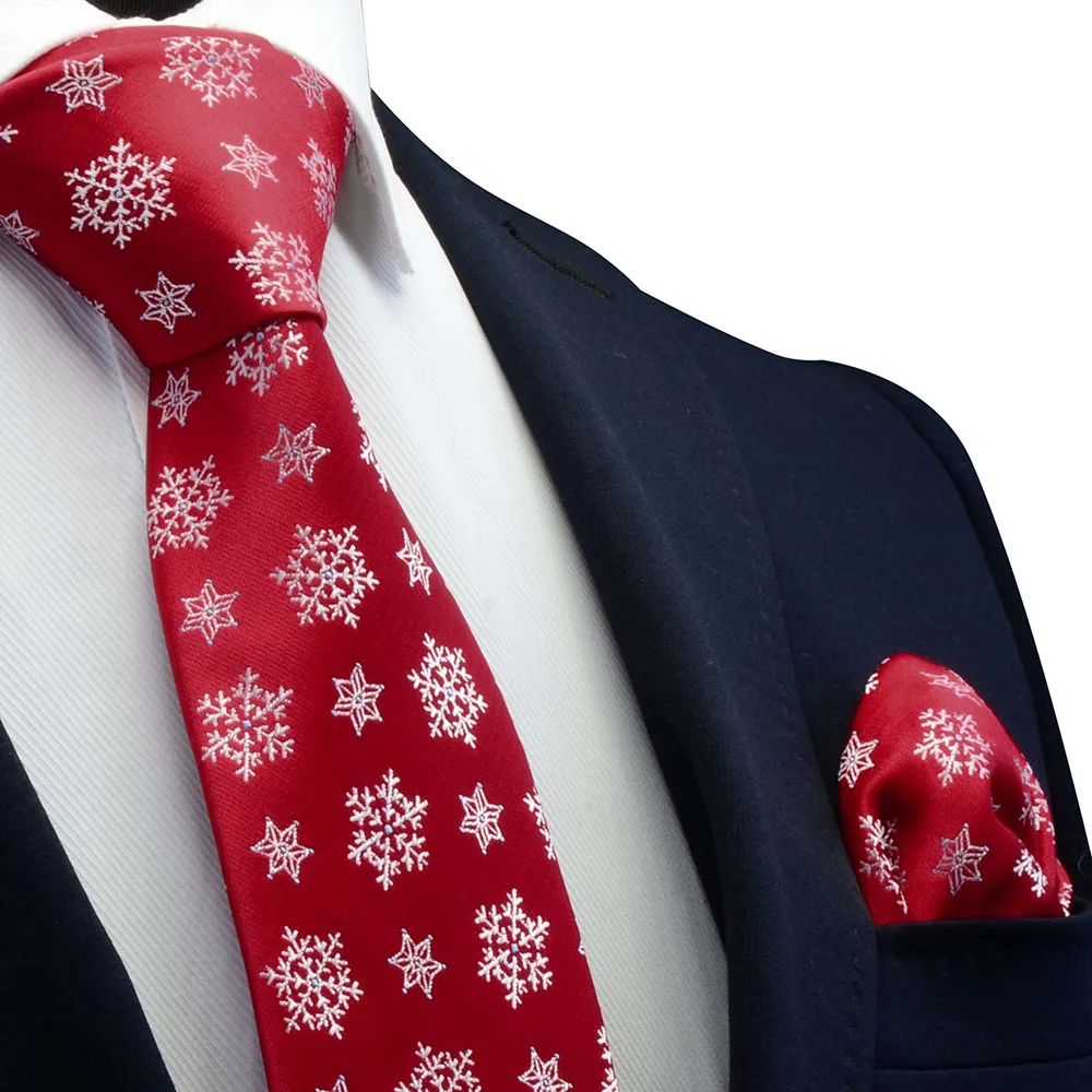 Ricnais, 8 см, Шелковый Рождественский мужской галстук, красный, зеленый, Санта Клаус, животное, дерево, Juaquard, платок, галстук, вечерние галстуки