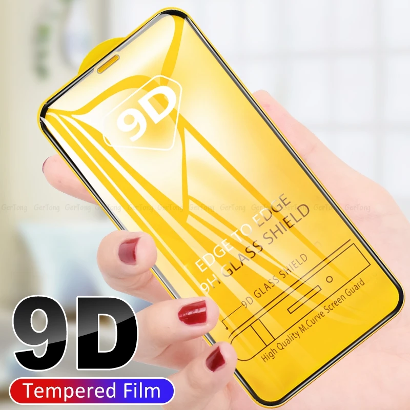 9D HD Protective Glass For iPhone 7 6 6s 8 plus Full Cover Tempered XS Max XR X 10 Screen Protector Guard Film | Мобильные телефоны