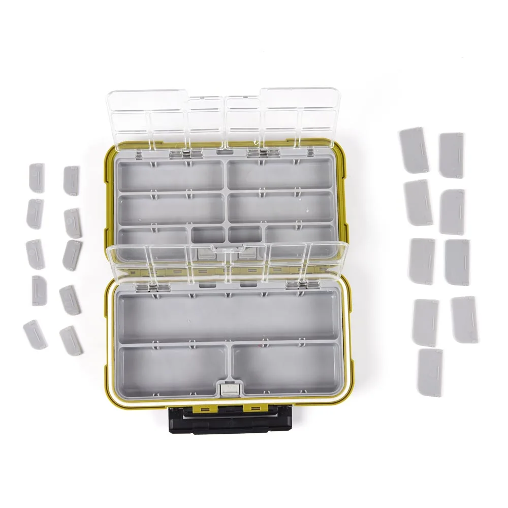 

Hot Sale! Waterproof Plastic Large Storage Case Fly Fishing Box Lure Spoon Hook Bait Fishing Tackle Box Army Green