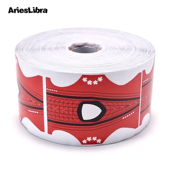 

AriesLibra 500pcs/Roll Nail Art Forms RED Nail Extension Form DIY Guide Stencil for Nail Art Sculpting Acrylic UV Gel Tips Tool