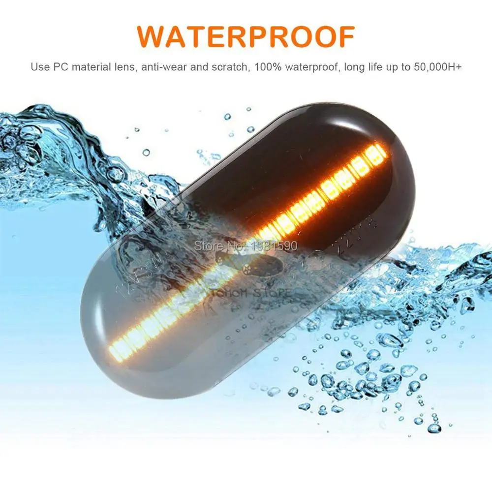 

2pcs dynamic turn signal lights for Opel Movano Vivaro Renault Espace Kangoo Laguna Megane Scenic Twingo car accessory