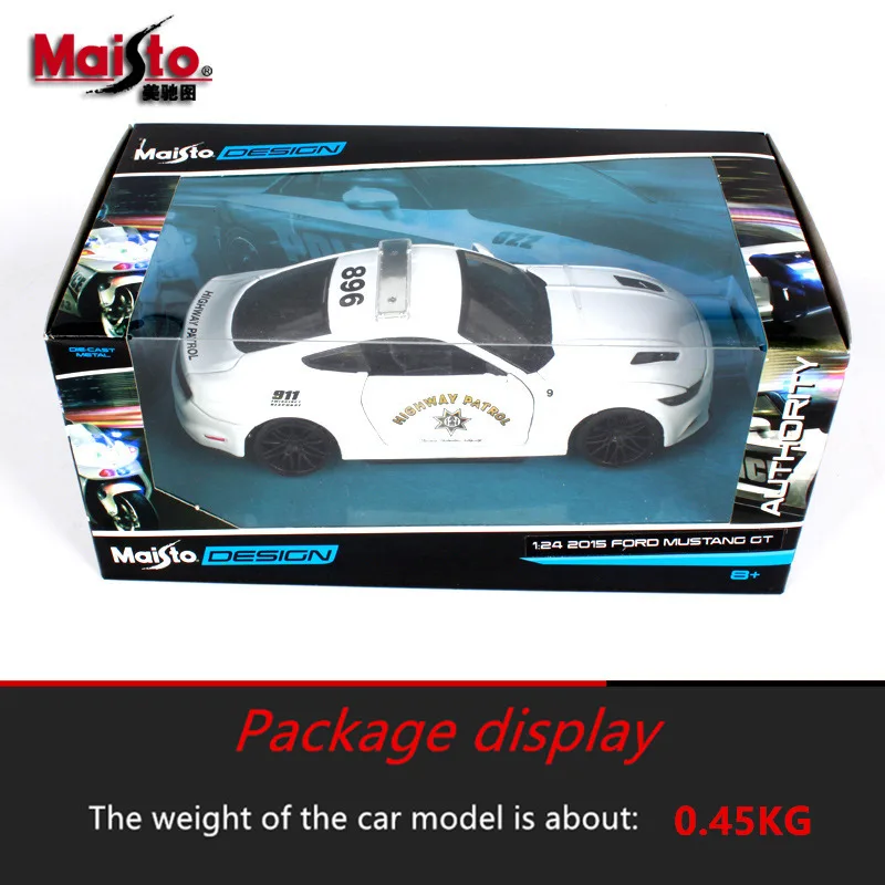Maisto 1:24 Nissan GTR Полицейская машина сплав модель автомобиля литая моделирование