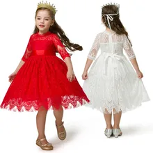 Рождественское платье для девочек с рукавом три четверти; зимняя одежда для маленьких девочек; вечерние костюмы на год; одежда для детей; Детские платья