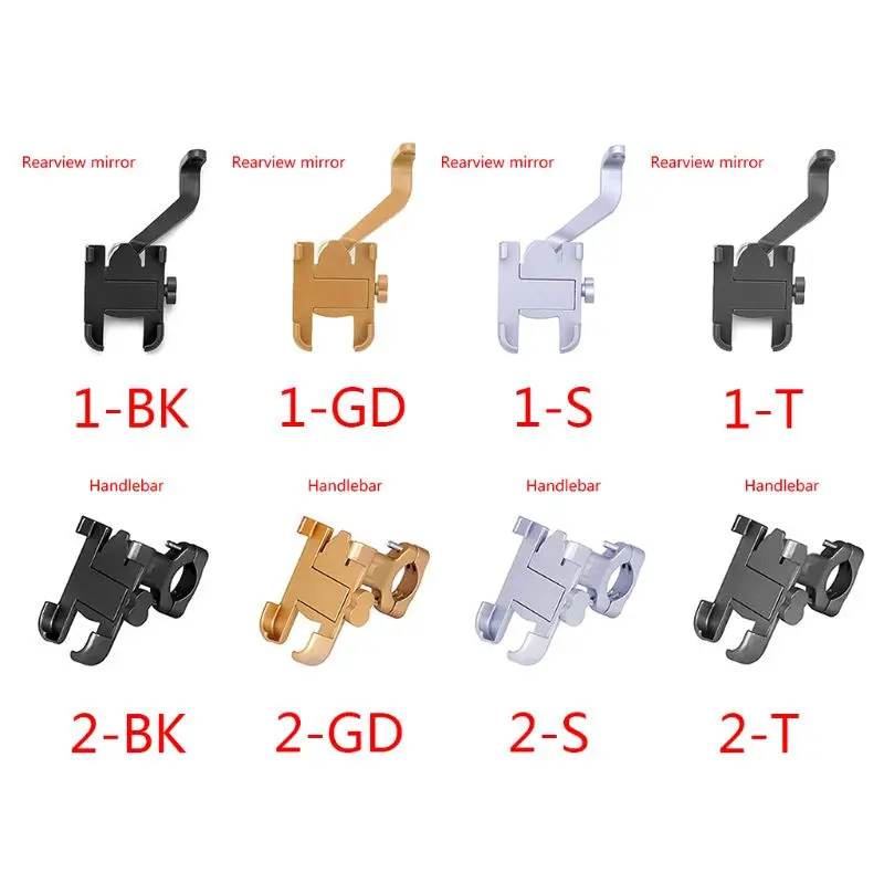 

Aluminum Alloy 360 Degree Mobile Phone Holder Electric Motorcycle Bicycle RidingTake-out Shockproof Fixed Navigation Bracket