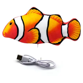 

Electric Fish Pet Toys Plush Children Toys Beating Fish Toys Clownfish Electric Toys Cat Toys Chew Toys Pet Favorites Toy