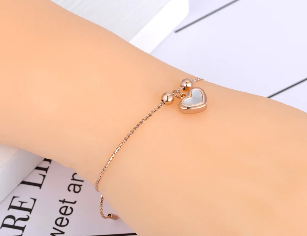JeeMango Titan-Edelstahl-Herz-Charm-Anhänger-Halsketten, Schmuck, modische Bohemia-Halskette mit weißer Muschel für Frauen, N20261 – Detail 12
