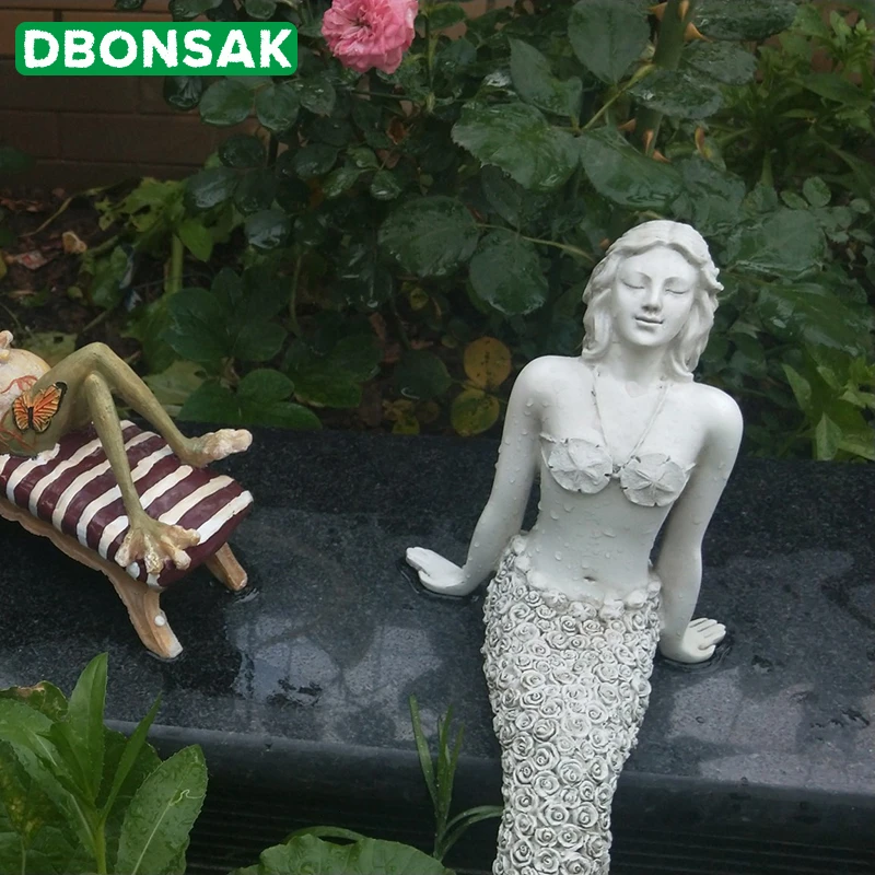 Открытый Садоводство русалка украшения смолы хвост Девушка принцесса украшения во дворе парк статуэтки вилла бассейн скульптура ремесла Искусство