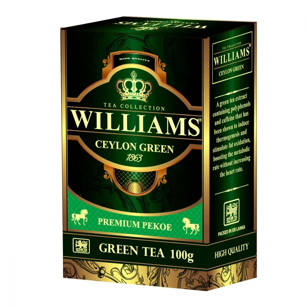 Чай Williams &quotCeylon Green&quot зеленый 100гр | Продукты
