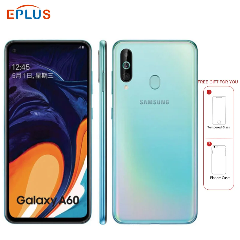 6,3 дюймовый мобильный телефон samsung Galaxy A60 6 ГБ 128 ГБ, 32 МП, тройная камера Snapdragon 675, четыре ядра, 4G, Android телефон