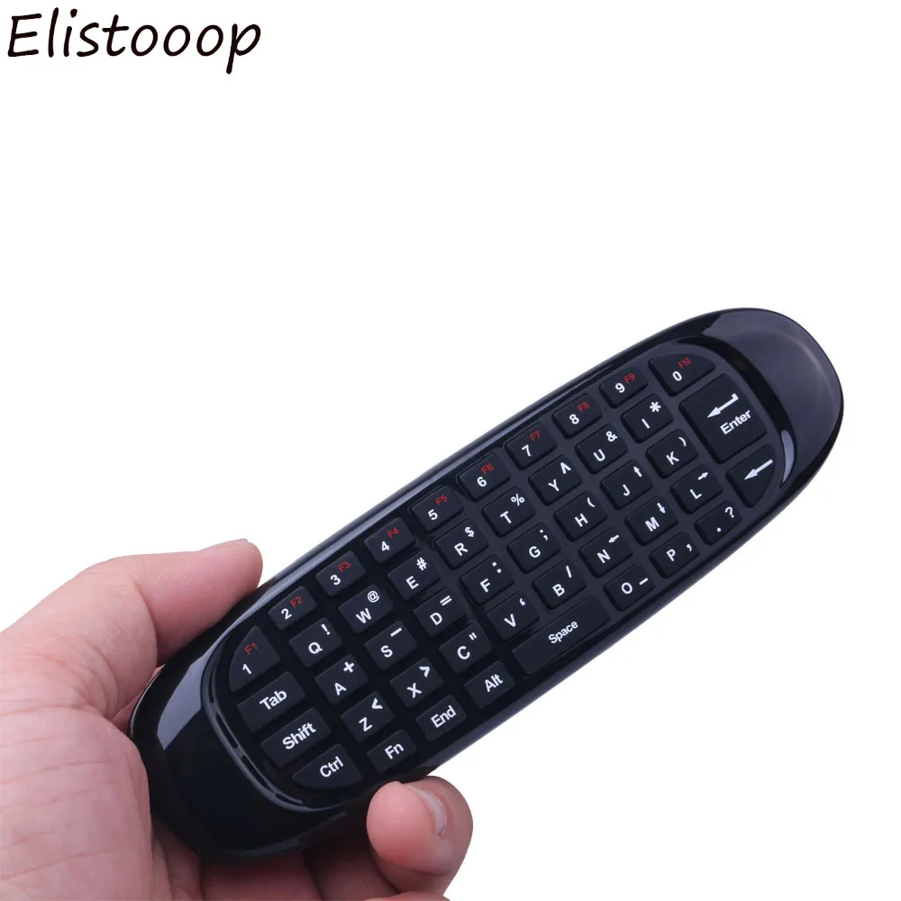 Teclado sem fio de controle remoto, mouse em inglês 2.4g rf air com retroiluminação por voz para
