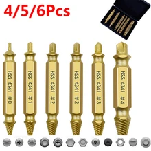 

4/5/6PCS Damaged Screw Extractor Drill Bit Set Stripped Broken Screw Bolt Remover Extractor Easily Take Out Demolition Tools