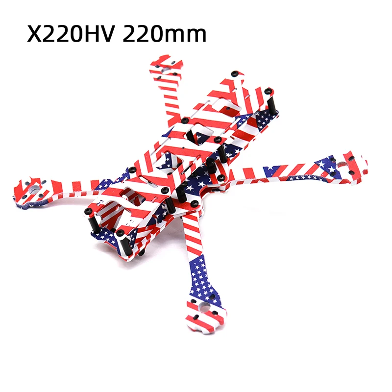 

TCMMRC 5 Inch FPV Drone Frame X220HV Star-Spangled Banner Printed Frame Kit Wheelbase 220mm Carbon Fiber For FPV Racing Drone