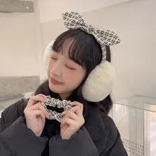 

Natural Rex Rabbit Fur Earmuffs Women Fashion Men Warm Russia Winter Real Fur Earmuffs Children Ear Cover Fur Earlap Girl