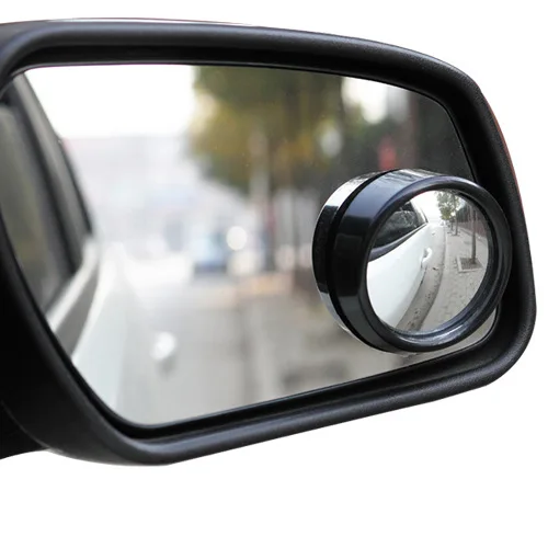 Автомобильное зеркало заднего вида, небольшое круглое зеркало 360 градусов регулируемое зеркало для 2-дюймовый-Pack черно-белого цвета с милым рисунком кота в блистерной упаковке
