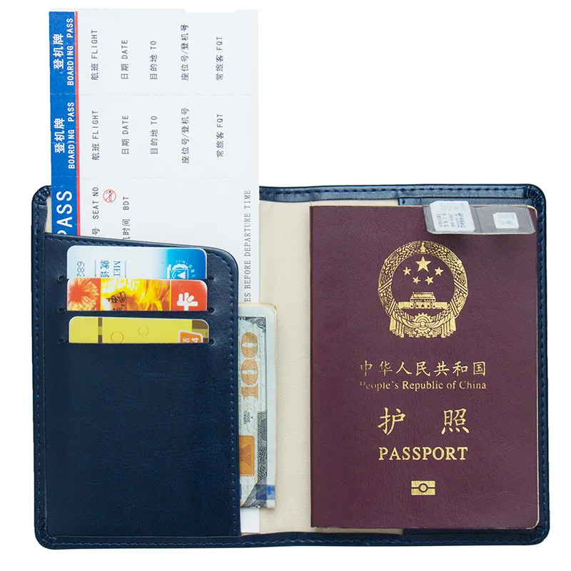 Zoukane Russian Cute Little Cat Butterfly Passport Cover Case Card Holder Travel Accessories Red and Blue Passport Wallet ZSPC23 4