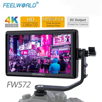 

FEELWORLD FW572 5.5 inch DSLR Camera Monitor 4K HDMI LCD IPS HD 1280x720 Display Field Monitor for Cameras Shooting Filmmaking