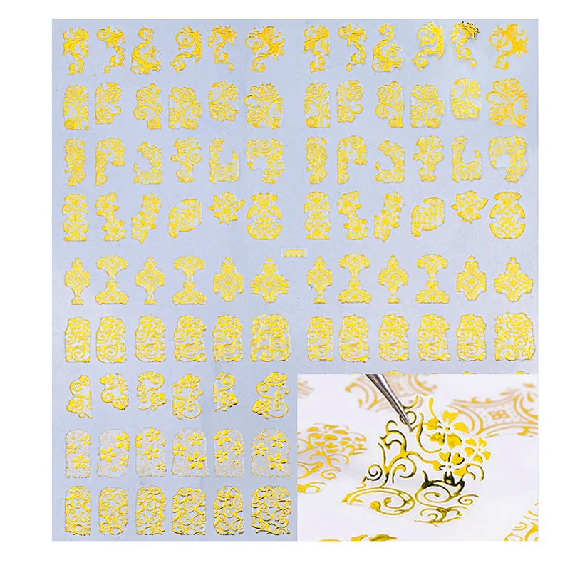 108 шт./лист наклейки для ногтей|Стикеры и наклейки| |