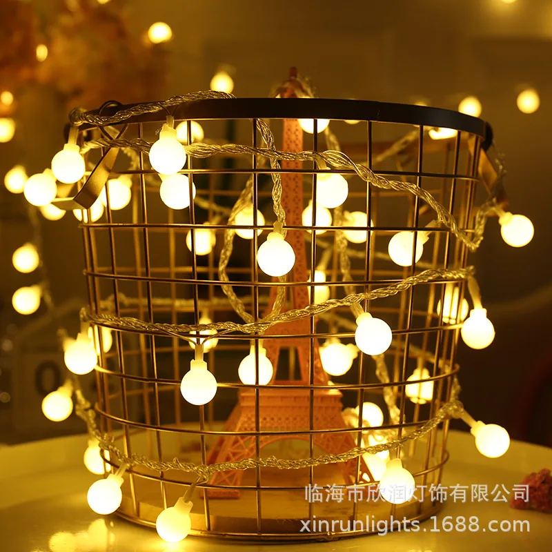 1,5 м, 3 м, 6 м, 40 светодиодов, вишневые шары, сказочные декоративные световые гирлянды, на батарейках, для свадьбы, Рождества, улицы, патио, гирлянда, украшение