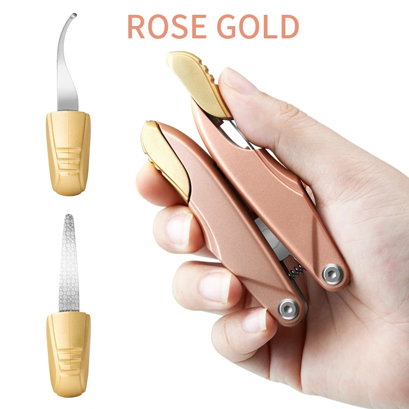 Multifunctional Folded Ingrown Nail Clipper Nail File Nail Trapper Manicure Tool Nail Cutter For Thick Nails 5
