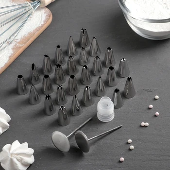 

Set of confectionery nozzles d = 1.7 cm, 26 pcs, adapter, confectionery nail, in a case