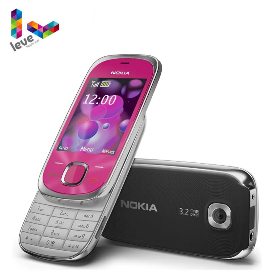 Se Nokia 7230 teléfono móvil 3G apoyo hebreo y ruso y árabe teclado Bluetooth FM JAVA MP3 desbloqueado teléfono celular