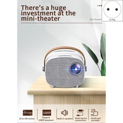 Mini Portable Projector Built-In HIFI Speakers 1080P Color LED 3D Play With Remote Control For Home Office