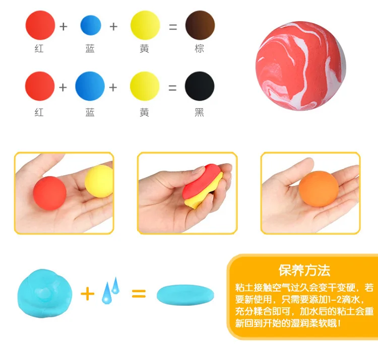 Ultra-Light Clay Combination Cartoon Figure Animal DIY Garage Kit Children Plasticene Clay Play House Colored Clay Set