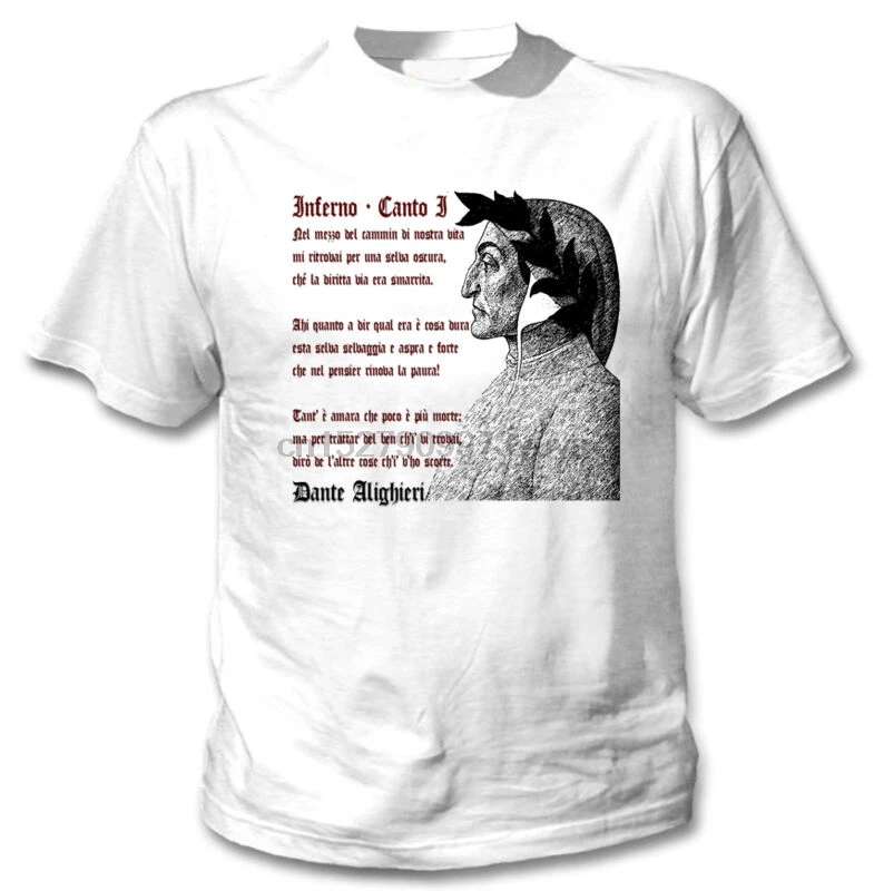 DANTE ALIGHIERI INFERNO - NEW AMAZING WHITE COTTON TSHIRT |