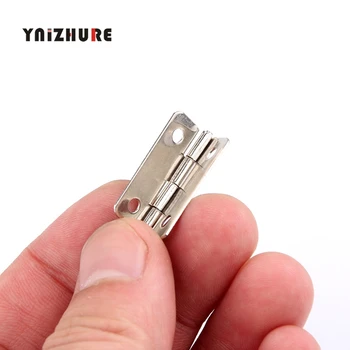 

18pcs 24*18mm YNIZHURE Silver Door Cabinet Drawer Jewellery Box Mini Hinge