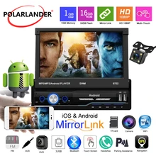 Mp5 rádio do carro 9702 android gps wifi 1din ios aux 2-usb 8.1 sistema espelho ligação 7 Polegada suporte telescópico aux app bluetooth dvr