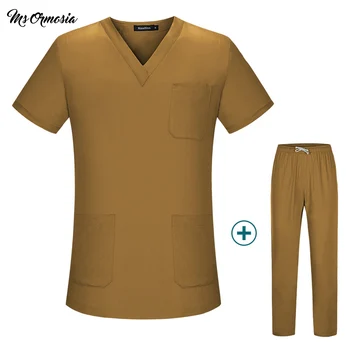 

New sleeveness stand collar fashion women's medical scrub plastic surgery spa shop medical uniform dental clinic nurse uniforms