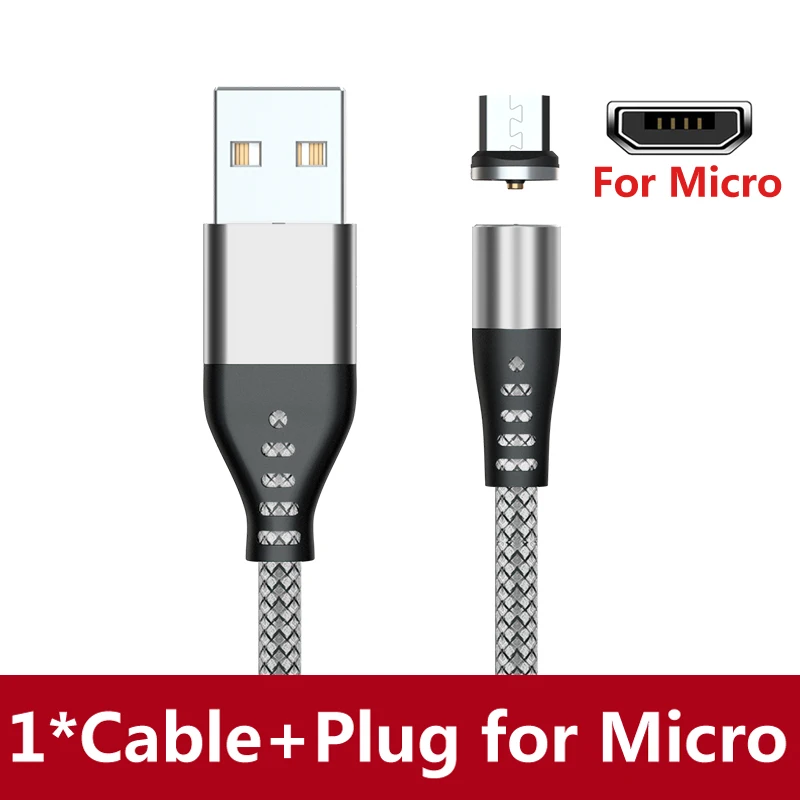 AUFU LED Magnetic USB Charging Cable Type C Phone Cable Magnet Charger Micro USB Cord For Xiaomi Samsung For iPhone 12 magnetic phone charger Cables